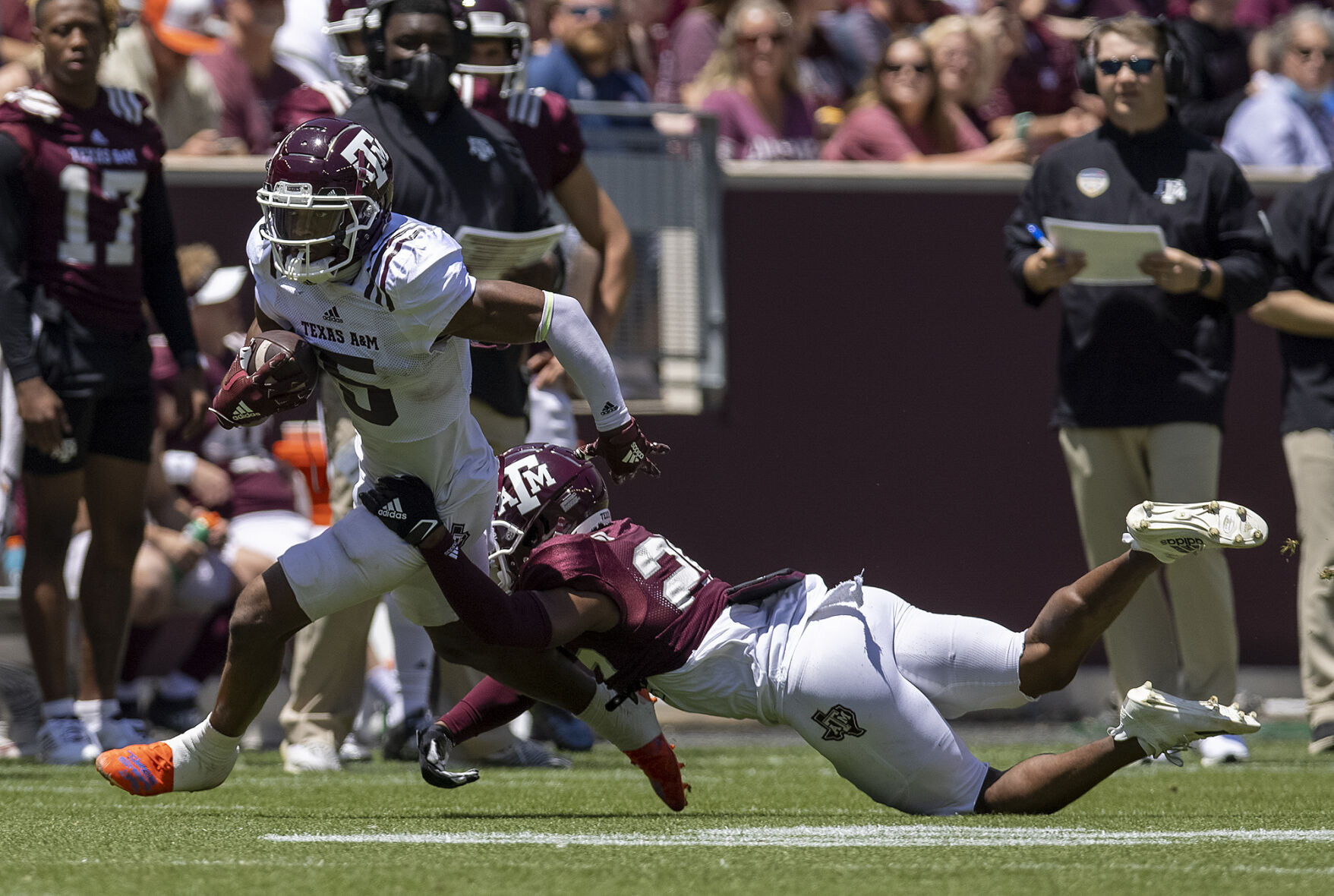 Maroon & White